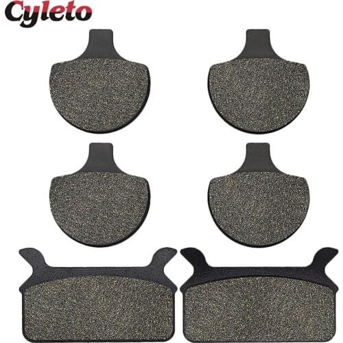 Cyleto Motorcycle Front Rear Brake Pads for Harley Touring FLT FLHT FLHTCI Road King FLHR FLHCI 1986 1987 1988 1989 1990-1999