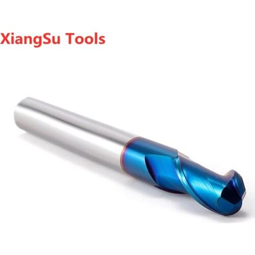 R5-R6mm 2Flutes Ball Nose End Mill Hrc65 CNC Milling Cutter Alloy Tungsten Carbide Cutting Milling Machine Tools For Steel
