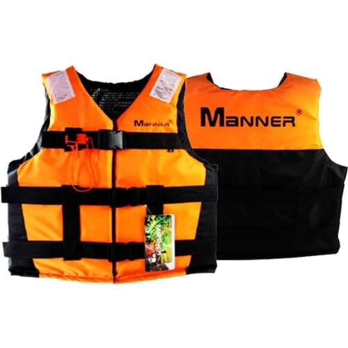 Mounchain Outdoor Adult Unisex Life Jacket Buoyancy Suit Lifejacket Rescue Vest 40-90KG for Swimming boating Water Sports M, L