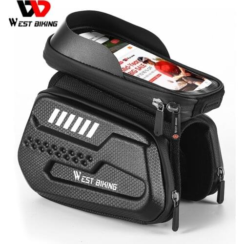 WEST BIKING High-quality Bicycle Bag Waterproof 6.5 inch Touch Screen Phone Bag Case MTB Road Bike Cycling Top Tube Frame Bag