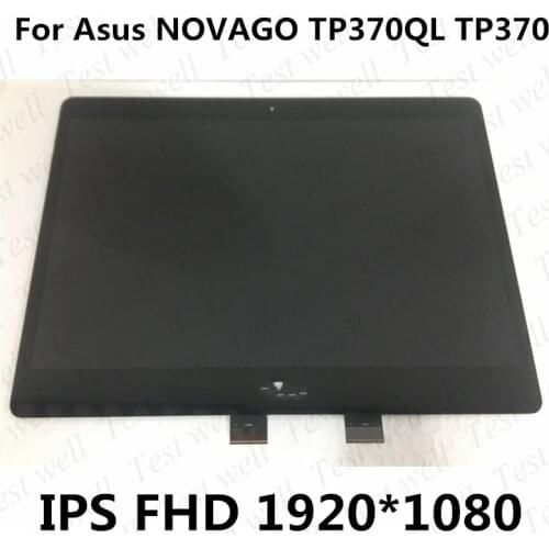 Test well 13.3'' FHD LCD Screen Display Panel Touch Digitizer Glass Assembly For Asus NOVAGO TP370QL TP370 Replacement