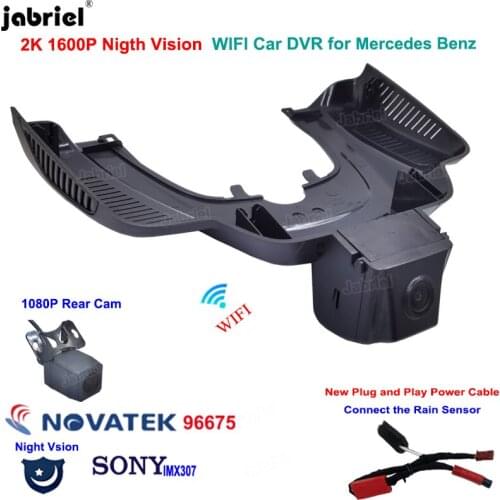 2K Dashcam 1600P Plug And Play Wifi Car Dvr Dash Cam Recorder for Mercedes Benz GLE w166 GLS x166 GLE 350 400 450 500 43 53 63