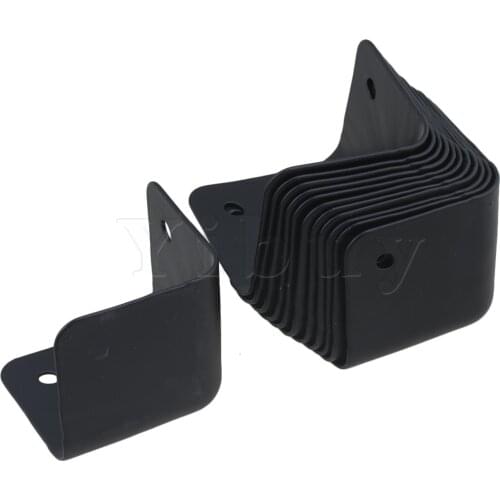 Yibuy 48x48x50mm Black Metal Corner Protector for Speaker Boxes Amplifier Cabinet Furniture Decorations Pack of 12