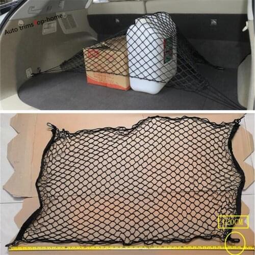 Yimaautotrims Elastic Rear Back Cargo Trunk Storage Organizer Luggage Net Holder Cover Kit Black For Nissan Murano 2015 - 2018