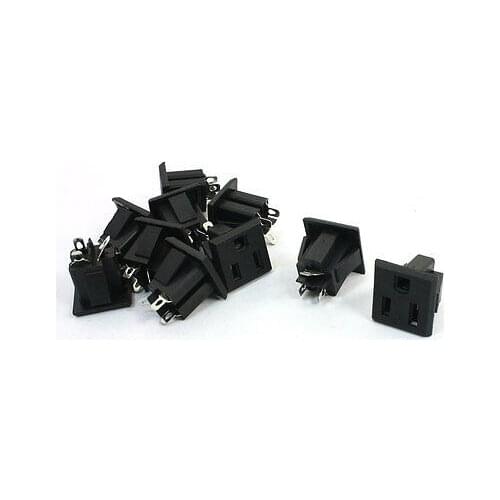 10pcs 3 Terminals US 2Pin 3Pin Plug Socket Power Supply Adapter AC125V 15A