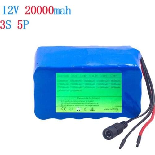 18650 Rechargeable Lithium Battery, 12V, 20Ah, 28Ah, 30Ah High Capacity Protection, 3S, 5P