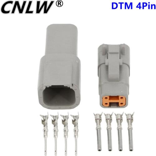 DTM 4 Pin Automotive connector Waterproof plug Sheath with terminal DTM04-4P/DTM06-4S