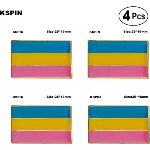 Pansexual pride Lapel Pin Flag badge Brooch Pins Badges 4Pcs a Lot