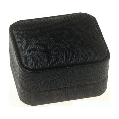 50pcs/lot Quality Black Square Leather Cufflinks Box Jewelry Boxes Cuff Links Storage Holder Gift Boxes Wholesale