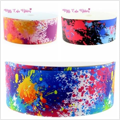 6mm-75mm Rainbow Printed Grosgrain Ribbon Hair Bow Diy Party Decoration For The Hair Handmade Bands Wedding 50 Yards/roll