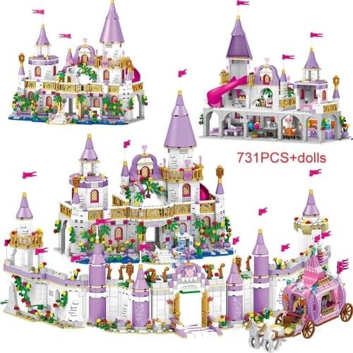 731PCS Princess Castle Building Blocks Magical Castle Bricks Girls Friends Toys For Children Compatible with Legoing Playmobil