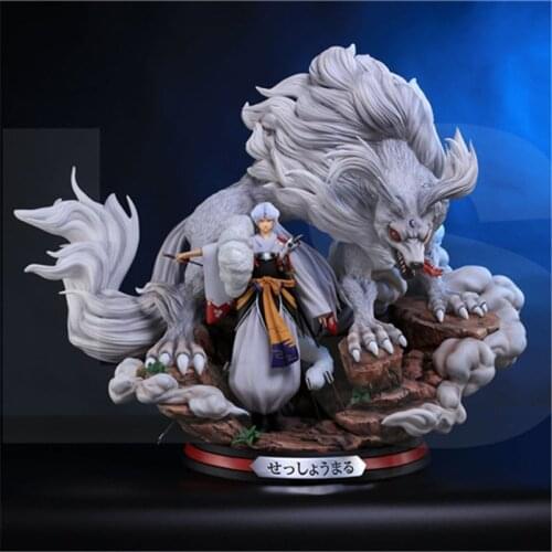 76cm Statue Inuyasha 1/6 GK Sesshoumaru LieShou Studio Limit Customized Statue Resin Action Figure Collection Model Toys Y2060