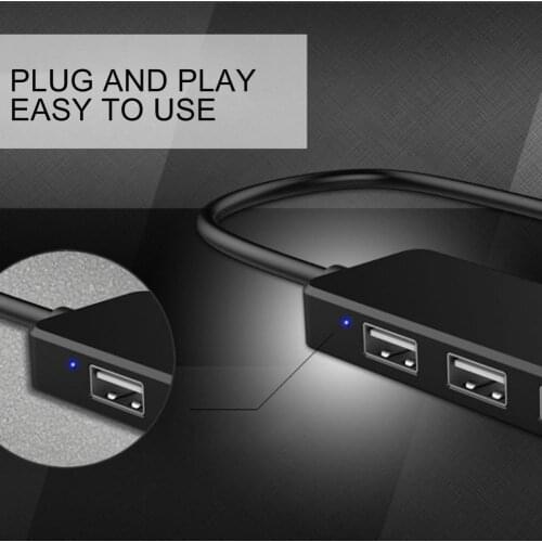 480M/S USB Hub Adapter 4 Ports for PC Laptop Accessories Multi USB 2.0 Splitter Extension Cable For Mouse Keyboard