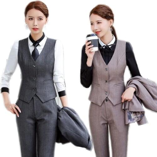 Женские брючные костюмы с жилетом AidenRoy China At AliExpress