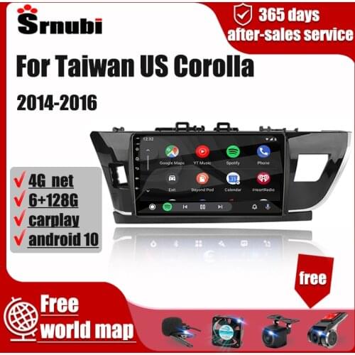 For Toyota Corolla Taiwan US 2014-2016 Android 2 Din car radio multimedia video navigation DVD accessories audio stereo speakers