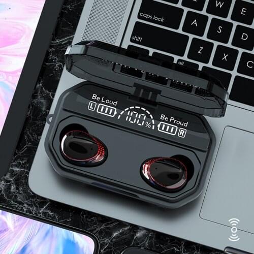 A18 Bluetooth 5.1 Wireless Earphones Auto Pairing HiFi High Fidelity Sound IPX7 Waterproof Sports Headphone with Digital Display