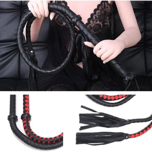 Bondage BDSM Whip Flogger Flirting PU Leather Queen Whip Slap Spanking Couples Slave Master Erotic SM Games Sex Toys A7