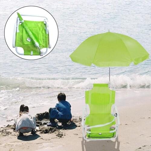 48*38 *28cm Folding Recliner Chair With Removable Umbrella Sunshade Childrens Beach Chair For Outdoor Camping