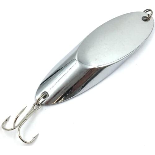 HiUmi Metal Fishing Lure Oblique Sequins Bass Bait Treble Hooks Lure 28g Spoon