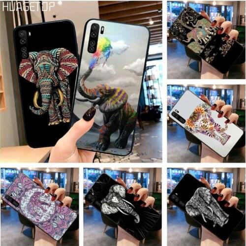 HUAGETOP Indian Animal Elephant Totem Bling Cute Phone Case for Huawei P40 P30 P20 lite Pro Mate 30 20 Pro P Smart 2019 prime