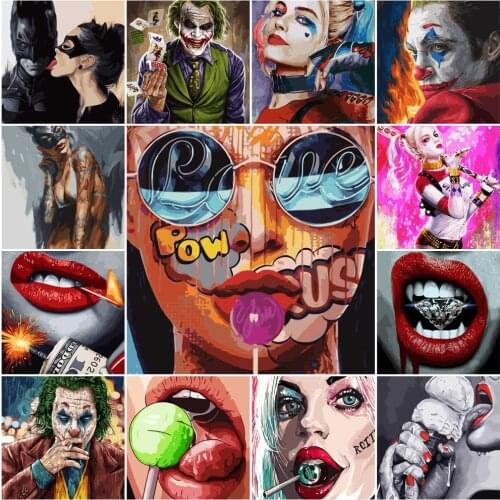 DIY BT Man Coloring By Numbers Set No-Frame Painting With Numbers 40x50cm 24 Colors For Adults Diff:4 Stars VA-1141