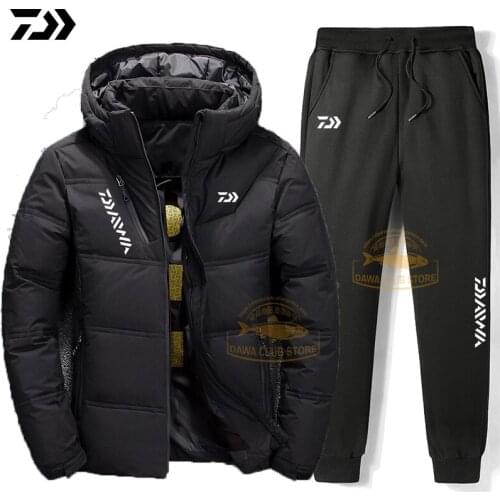 Daiwa Suit for Fishing Jacket Waterproof Windproof Warm Thick Pants Fishing Clothes Sports Fishing Suit Winter Men Fishing Wear