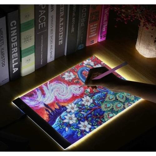 Square Diamond Painting A3 A4 A5Led Light Tablet Pad Accessories Three Level Dimmable Ultrathin For Led Light Pad For Painting