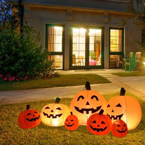 2.3m Multiple Pumpkin Lantern Halloween Inflatable Toys New Year Party Props For Children Christmas Gift Yard Garden Deco