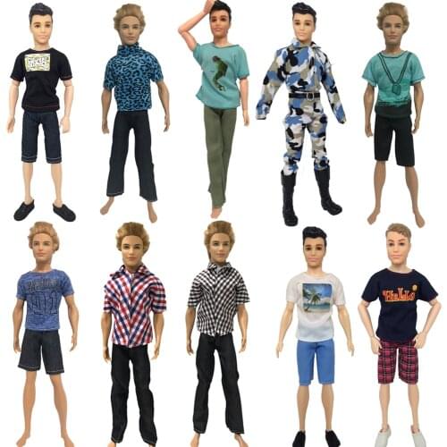 NK One Pcs Prince Ken Doll Clothes Fashion Suit Cool Outfit For Barbie Boy KEN Doll Best Childrens Birthday Presents Gift JJ