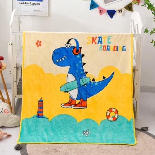 Unicorn Dinosaur Baby Boys Blanket Super Soft Throw 100x140cm for Children Girls Gift Blankets on Crib Bed Car Sofa Cover