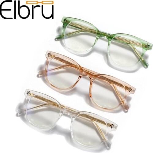 Elbru Anti Blue Light Glasses Frame Ultralight Womens Eyeglass Frame Optical Glasses Eyeglasses Clear Lens Computer Goggles