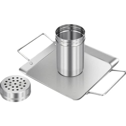 Beer Can Roast Chicken Pan Stainless Steel BBQ Grill Dish Holder Outdoor BBQ Detachable Beer Roast Chicken Pan BBQ Barbecue Tool