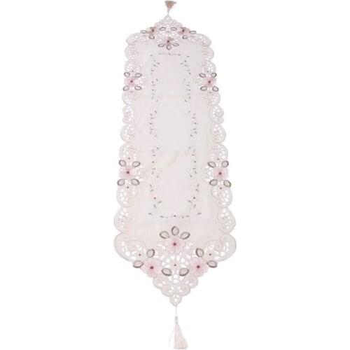 Hot New Table Runner Embroidered Floral Table Cloth Pattern:#2 flower Size:40X150cm