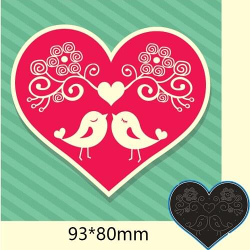 Cutting Dies Love Birds Metal and Stamps Stencil for DIY Scrapbooking Photo Album Embossing Paper Card 93*80mm