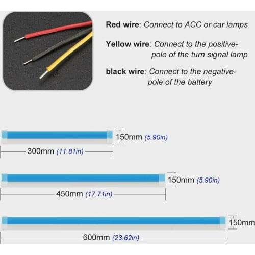 45cm LED Strip Angel Eye Car Daytime Running Light Headlight Indicator