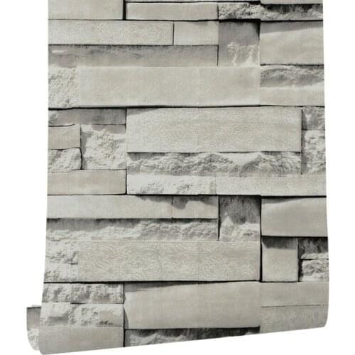 House Decoration 3D PVC Wall Stickers Paper Brick Stone Wallpaper DIY Rustic Effect Self adhesive Home Decor Sticker Living Room
