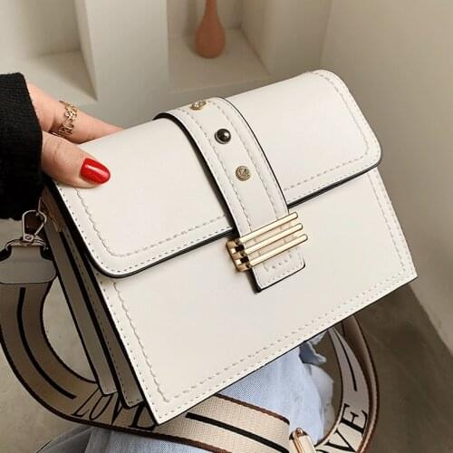 Women Flap Messenger Bags Solid Leather Shoulder Bags Female Sac Vintage Crossbody Bag for Women Wide Shoulder Strap Handbags
