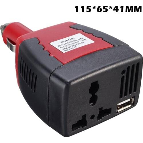 1pc Car Inverter 150W 12V DC to 220V AC Cigarette Lighter Power Supply Inverter Adapter 5V 0.5A USB Charger Port Accessories