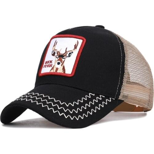 2021 Animals Embroidery Baseball Caps Men Women Snapback Hip Hop Hat Summer Breathable Mesh Sun Gorras Unisex Streetwear Bone