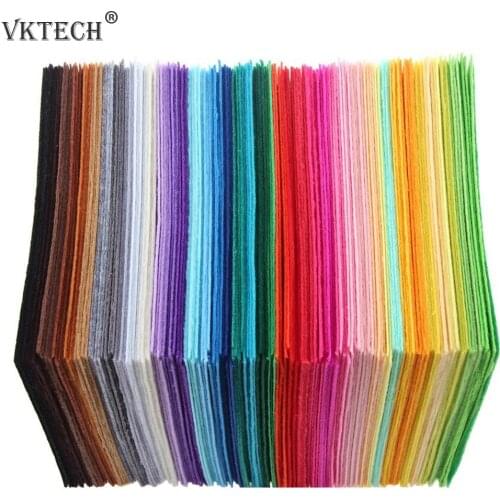 40pcs/set Colorful Non-Woven Felt Fabric Polyester Cloth Felt Fabric DIY Bundle for Sewing Doll Handmade Craft Thick Home Decor