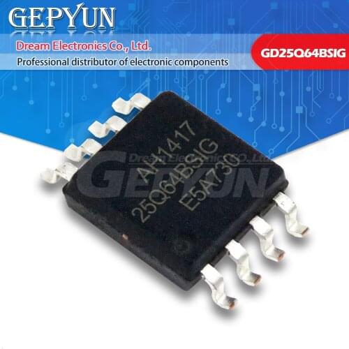 5PCS GD25Q64 SOP 25Q64 GD25Q64BSIG SOP-8 25Q64BSIG SOP8 64Mbit Flash Memory original authentic