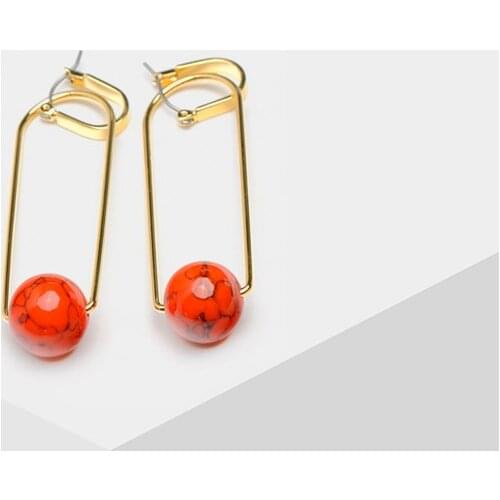 Amorita boutique New fashion star has a round ball earrings