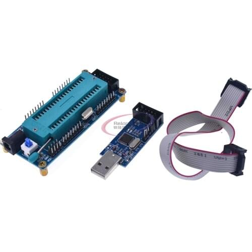 AVR ATMEGA16 Minimum System Board ATmega32 Development Board + USB ISP USBasp Programmer For ATMEL