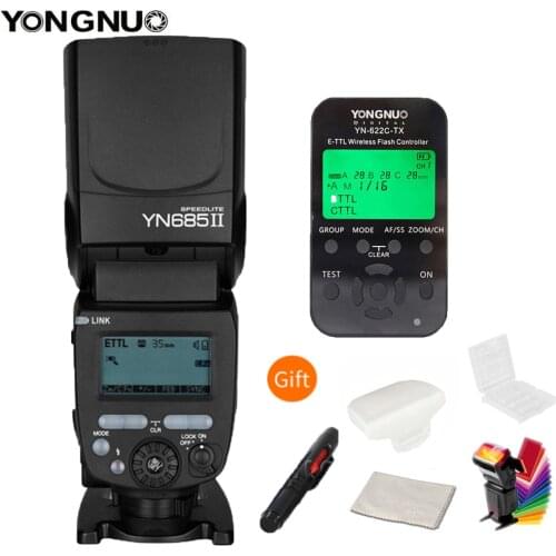 YongNuo YN685II YN685C GN60 2.4G System i-TTL HSS Wireless Manual Flash Speedlite +YN-622C-TX Flash Trigger For Canon 5DIII 650D