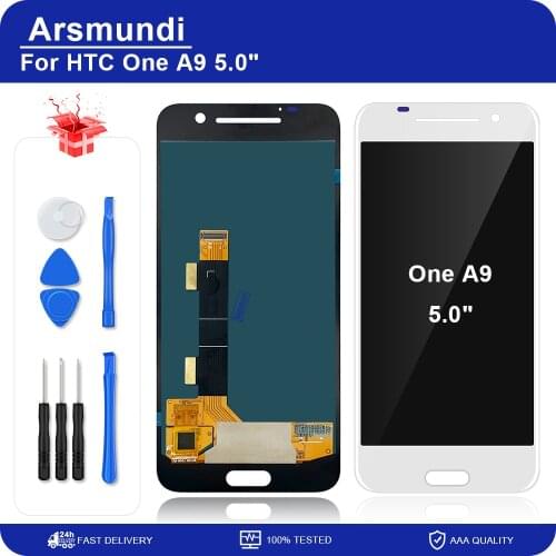 For HTC One A9 5.0" AMOLED LCD Display Touch Screen Digitizer Assembly Replacement Parts + Gift
