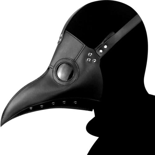 Dropshipping Plague Doctor Mask Beak Doctor Mask Long Nose Cosplay Fancy Mask Gothic Retro Rock PU Leather Halloween Beak Mask
