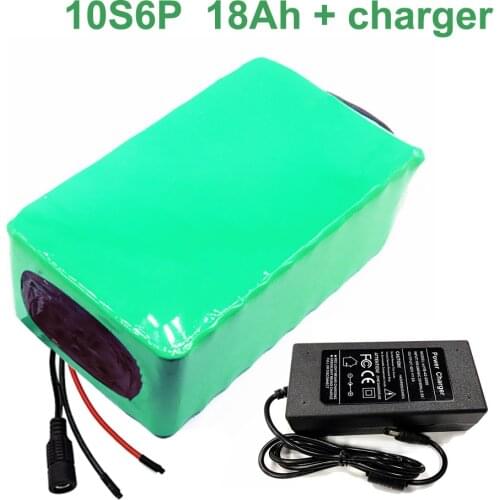 36V 18Ah 10S6P 18650 Li-ion Battery Pack E-Bike Ebike electric bicycle 42V With charger