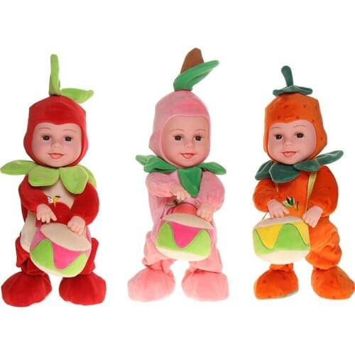 Electric Plush stuffed toys vegetables and fruits electronic toys Walking toy furreal friends toys for children
