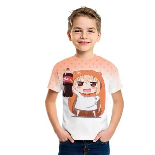 Himouto! Umaru Chan Anime Boys And Girls Summer New Fashion Versatile 3D Printing T-Shirt Loose Casual Short Sleeve Simple Top
