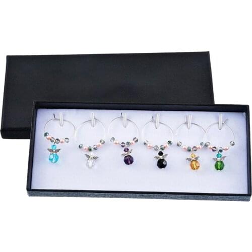 Crystal Wine Glass Charms Wine Charms Drink Markers Avoid Mix Ups for Stem Glasses Martinis Champagne Flutes Tasting Party